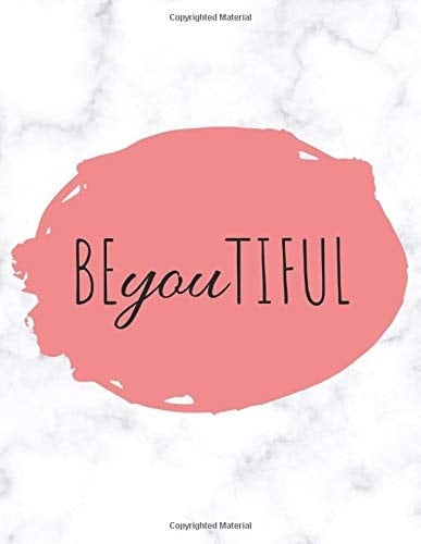 BeYOUtiful Notebook for Women | Lined Notebook | Large Lined Paper for Girls |