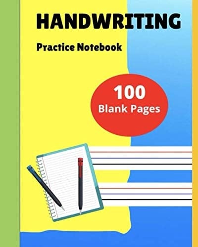 Handwriting Practice Notebook: Three Line