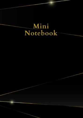 Black Gold Mini Notebook: Small Size (4.9" x 6.9") -B6 lined Paper with 100 pages.