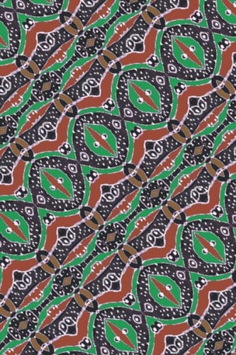 African Notebook with Traditional Cloth Print Design West African Patterned 140 Page Notebook/journal/diary/Exercise Book (6 X 9 )/Afro-Caribbean/Black