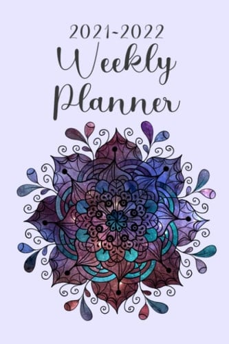 2021-2022 Weekly Planner: Floral Mandala Lavendar