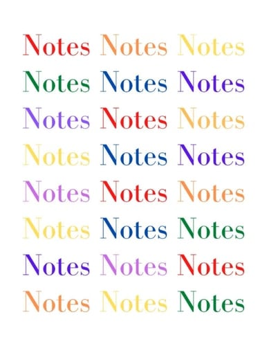 Notes - Rainbow Notebook: 8.5 x11 Lined Notebook