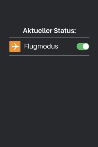 Aktueller Status: Flugmodus! Lustiges Notizbuch A5 (6"x9") 100 gepunktete Seiten: Witziges Design mit Ironie und Sarkasmus (German Edition)
