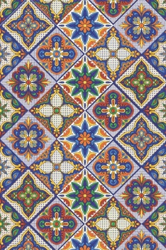 Moroccan Tile Notebook: Moroccan tile print/patterned 140 page notebook/journal/diary/Exercise book (6" x 9")