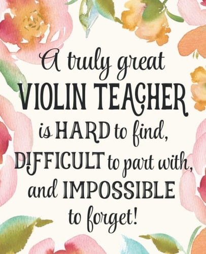 Violin Teacher Gift: An Appreciation Thank You, Retirement, or Going Away Present for Women Friends, Family or Coworkers