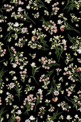 Ditsy Floral Bouquet Notebook 6 x 9 Lined for School, Office & Home