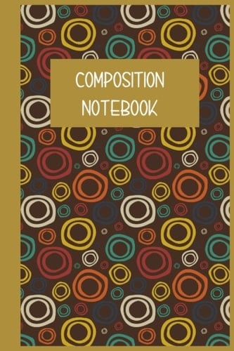 Composition Notebook Mid Century Modern Vibe 6x9" 100 lined pages School, Work, Office: MCM, 50's, 60's, notebook, journal, diary, writing book, office planner