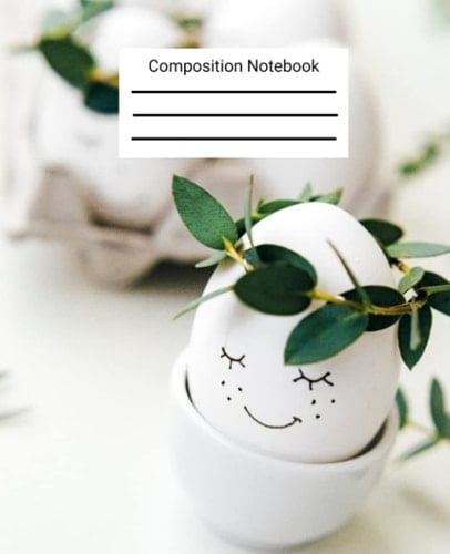 Composition Notebook : Head Wreath Egg (Happy Egg Composition)
