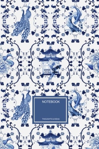 Porcelain Notebook 6 x 9 Lined For School, Office & Home