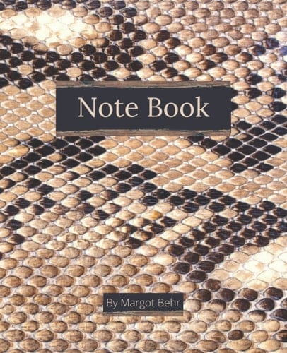 Note Book: Python inspired design on the cover & interior graphics of this lined note book; Ideal for writing notes, thoughts, memoirs, capturing information, journaling etc.