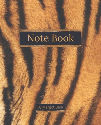 Note Book: Tiger inspired design on the cover & interior graphics of this lined note book; Ideal for writing notes, thoughts, memoirs, capturing information, journaling etc.
