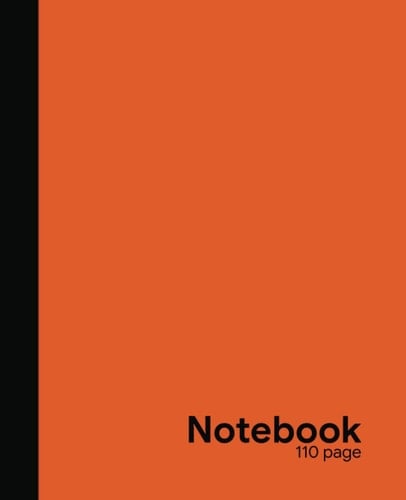 Notebook: Simple Composition Notebook - Orange - College Ruled 100 Pages - 7.5 x 9.25