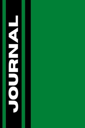 Journal Lt Green with Black Stripe Two-Tone, Wide Ruled Journal for Men, Women or Teens: Document Every Moment, Justin Case
