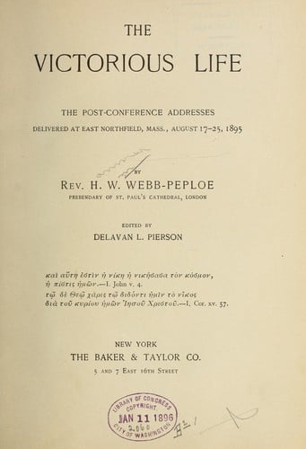 The victorious life...addresses
