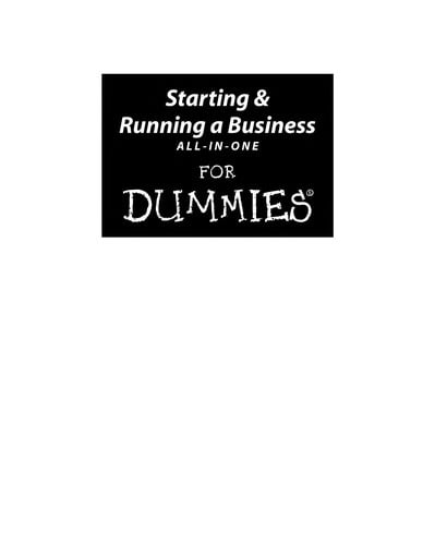 Starting & running a business all-in-one for dummies