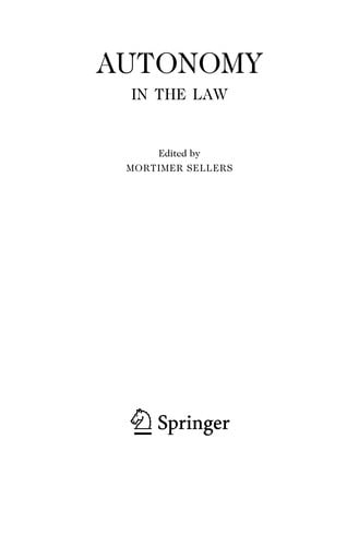 Autonomy in the law