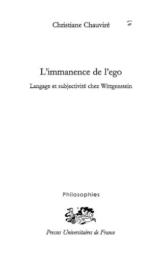 L'immanence de l'ego