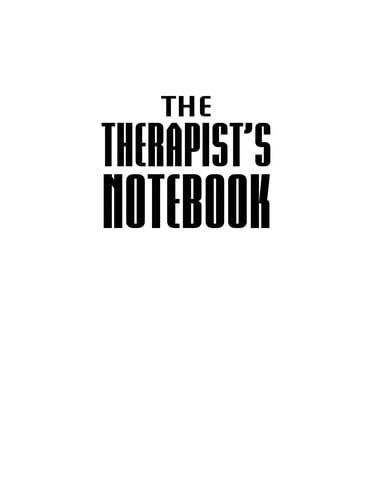 The therapist's notebook 3