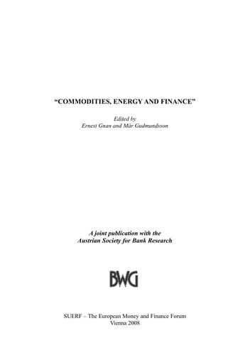 "Commodities, energy and finance"