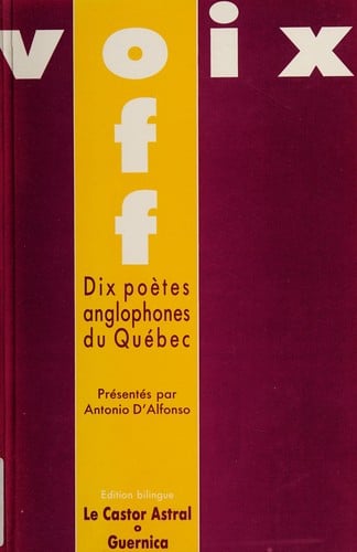 Dix poètes anglophones du Québec