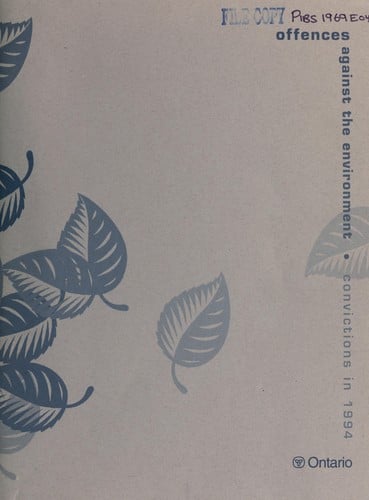 Offences against the environment