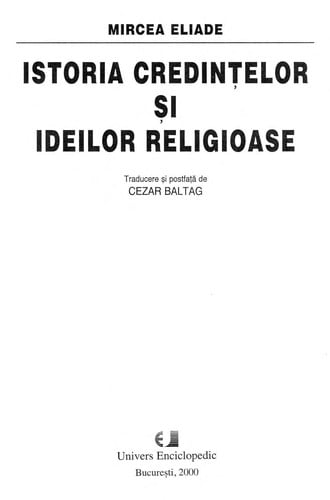 Istoria credint ʹelor s ʹi ideilor religioase