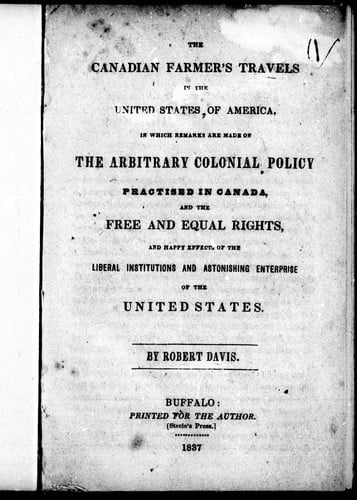 The Canadian farmer's travels in the United States of America