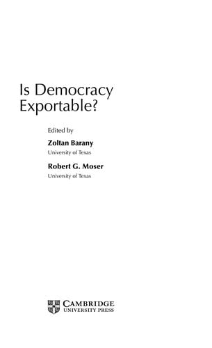 Is democracy exportable?