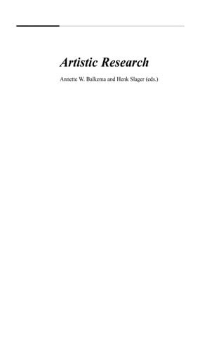 Artistic research