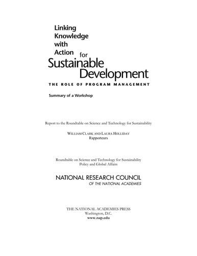 Linking knowledge with action for sustainable development