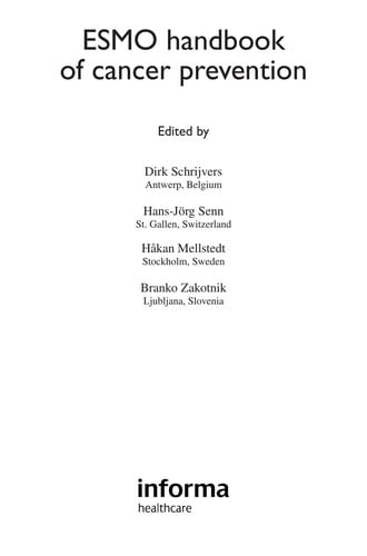 ESMO handbook of cancer prevention