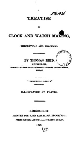 Treatise on clock and watch making