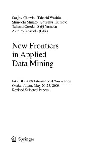 New frontiers in applied data mining