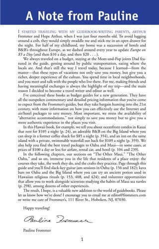 Pauline Frommer's Hawaii