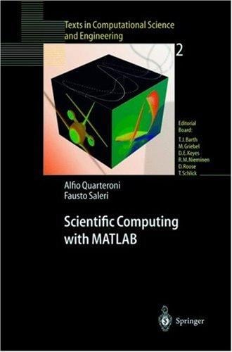 Scientific computing with MATLAB
