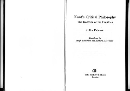 Kant's Critical Philosophy