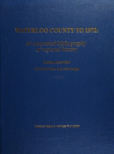 Waterloo County to 1972