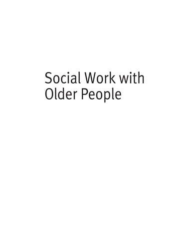 Social work with older people