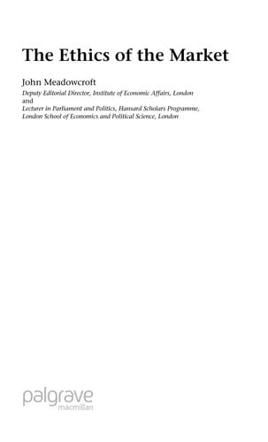 ETHICS OF THE MARKET