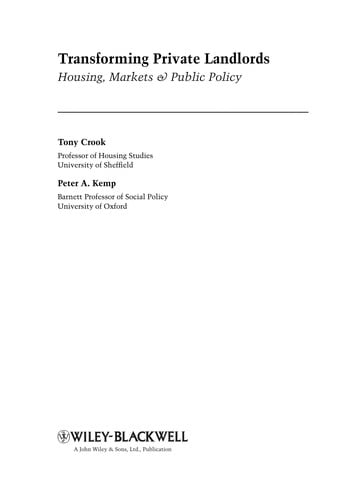 Transforming private landlords