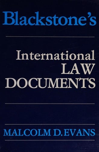 Blackstone's international law documents
