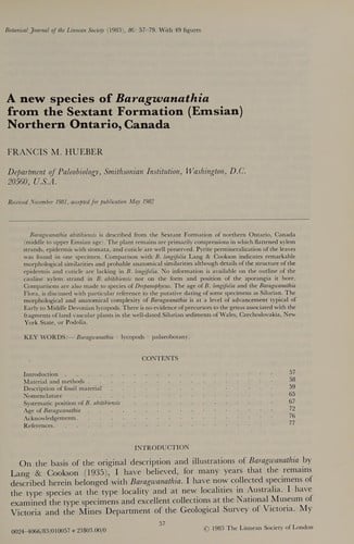 Contributions to palaeobotany