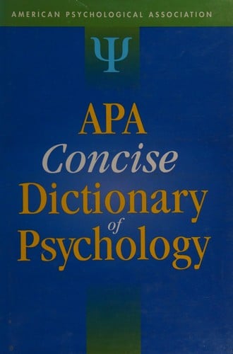 APA concise dictionary of psychology
