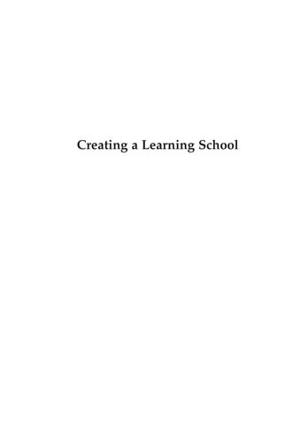 Creating a learning school