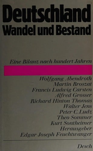 Deutschland, Wandel und Bestand