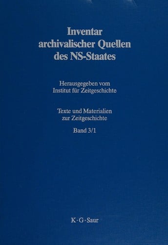 Inventar archivalischer Quellen des NS-Staates