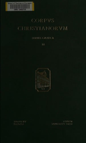 Eustratii Presbyteri Vita Eutychii Patriarchae Constantinoplitani