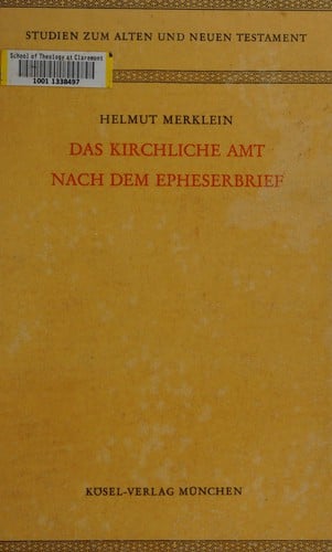 Das kirchliche Amt nach dem Epheserbrief
