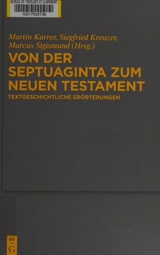 Von der Septuaginta zum Neuen Testament