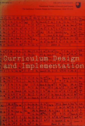 Curriculum design and implementation